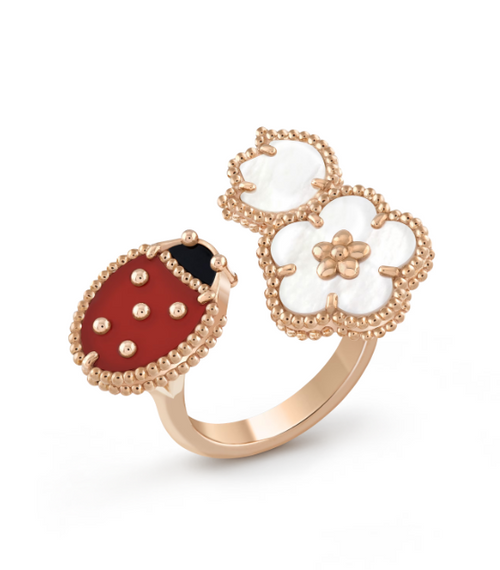 [Plus&Max]LUCKY 3 MOTIF ROSE GOLD RING