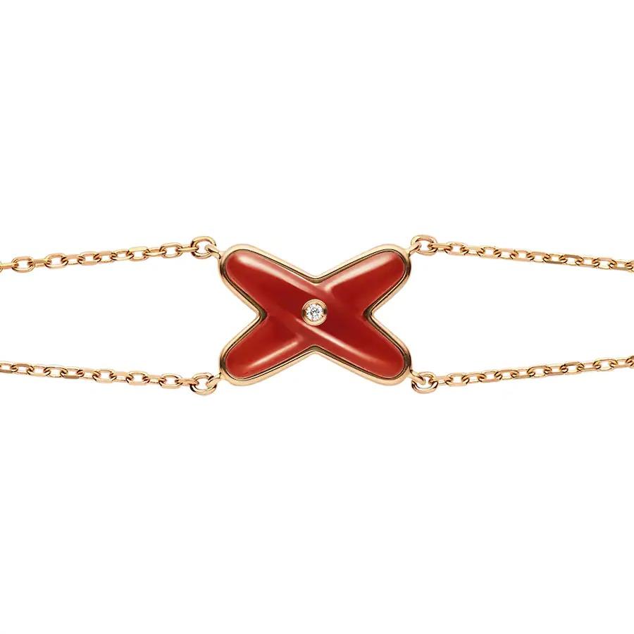 [Plus&Max]JEUX BRACELET CARNELIAN PINK GOLD 1 DIAMOND