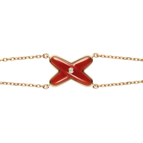 [Plus&Max]JEUX BRACELET CARNELIAN PINK GOLD 1 DIAMOND