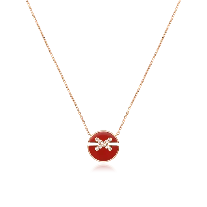 [Plus&Max]JEUX DE ROSE GOLD DIAMOND NECKLACE