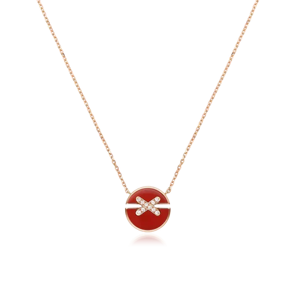 [Plus&Max]JEUX DE ROSE GOLD DIAMOND NECKLACE