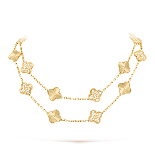 [Plus&Max]CLOVER 20 MOTIFS LASER DIAMOND NECKLACE