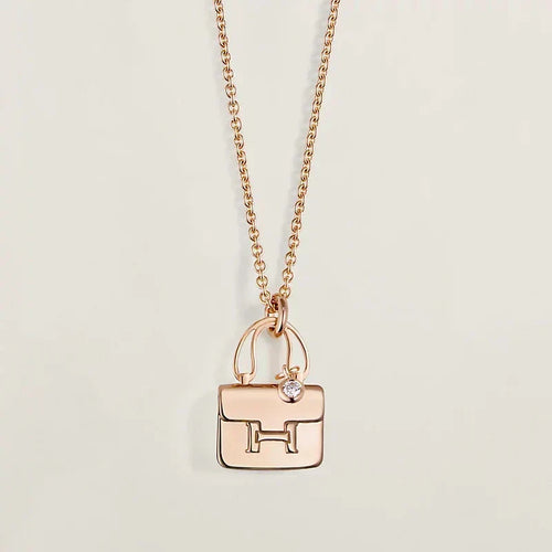 [Plus&Max]AMULETTE PEDANT ROSE GOLD NECKLACE