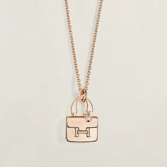 [Plus&Max]AMULETTE PEDANT ROSE GOLD NECKLACE