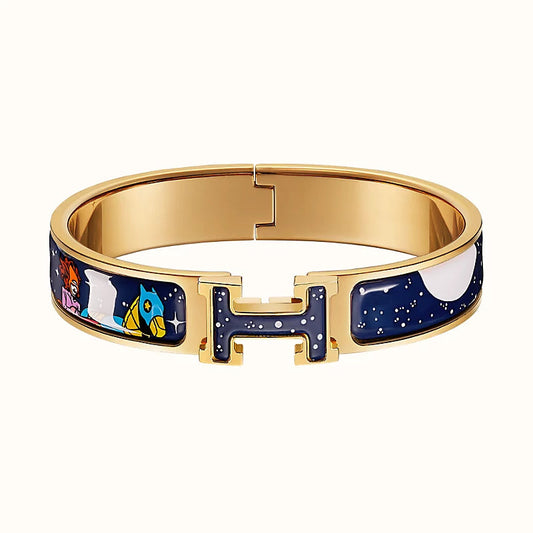 [Plus&Max]H STAR AND MOON BRACELET 12MM