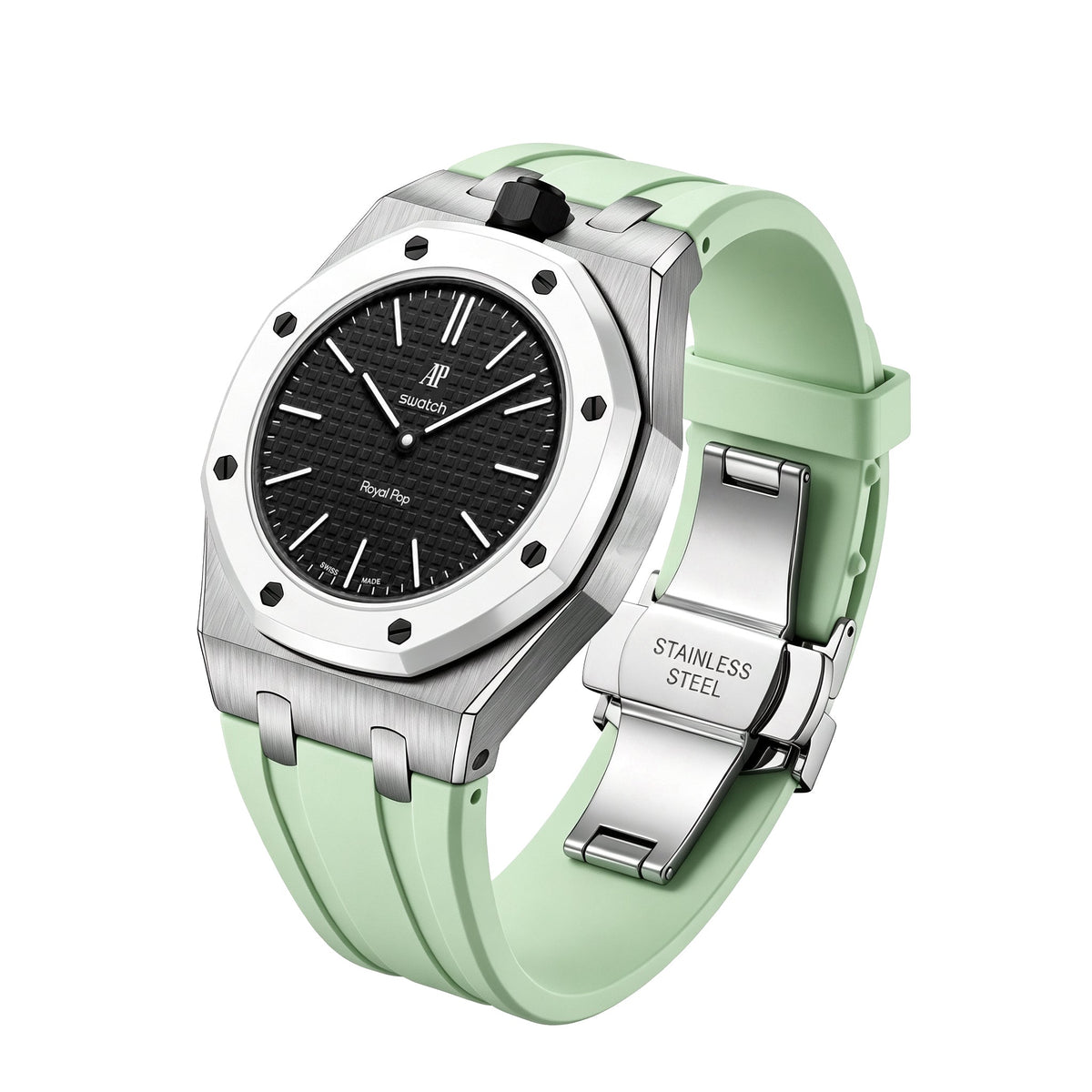 [Plus&Max]Royal Oak Pop Exclusive Steel Case & Silicone Strap With Cradle