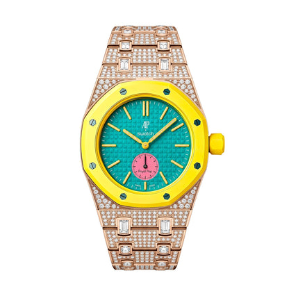 [Plus&Max]Royal Oak Pop Exclusive Bioceramic Case & Bioceramic Strap Full Diamond