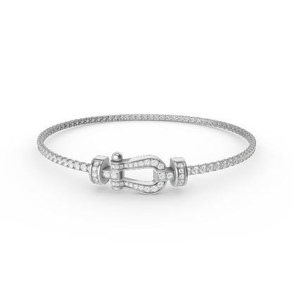 [Plus&Max]FORCE  HORSESHOE  DIAMOND TENNIS BRACELET