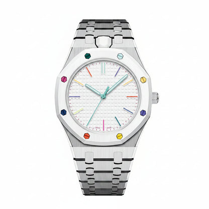 [Plus&Max]OAK POP EXCLUSIVE SILVER STEEL STRAP