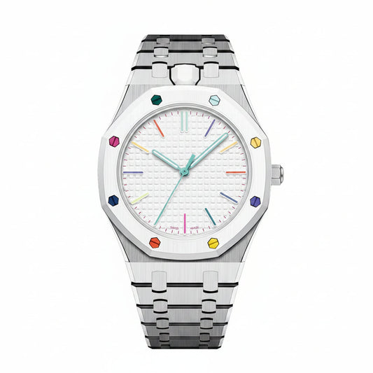 [Plus&Max]OAK POP EXCLUSIVE SILVER STEEL STRAP