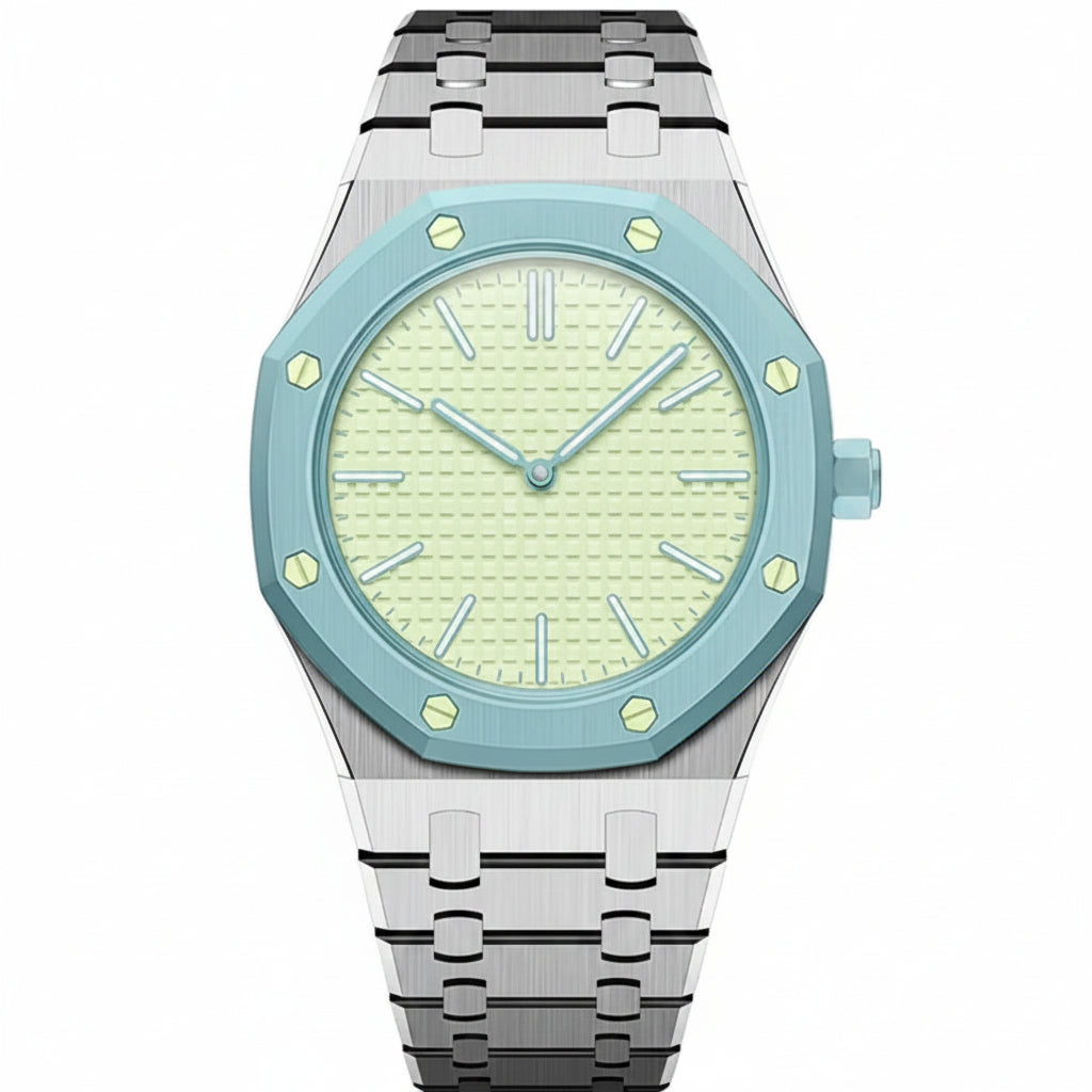 [Plus&Max]OAK POP EXCLUSIVE SILVER STEEL STRAP