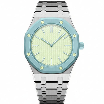 [Plus&Max]OAK POP EXCLUSIVE SILVER STEEL STRAP