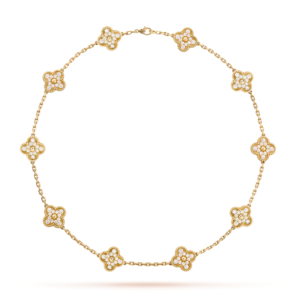 [Plus&Max]CLOVER 10 MOTIFS DIAMOND NECKLACE