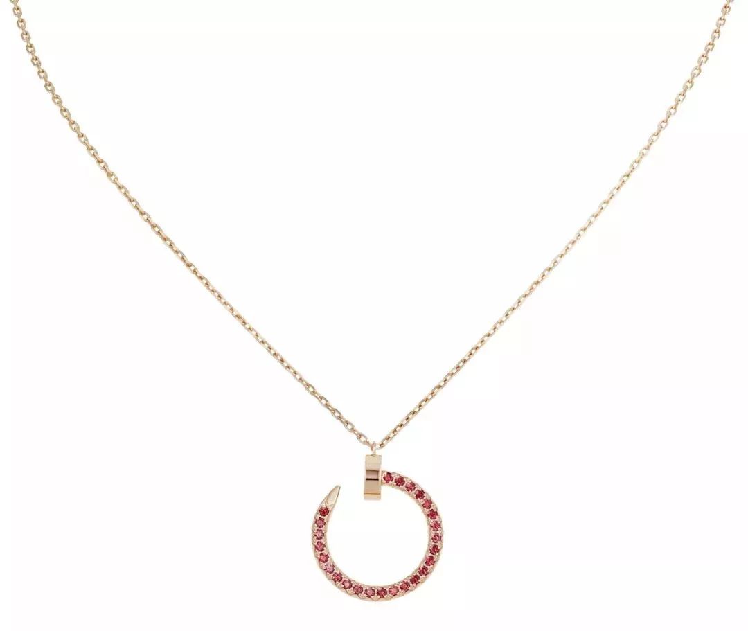 [Plus&Max]JUSTE NECKLACE GOLD RED DIAMONDS