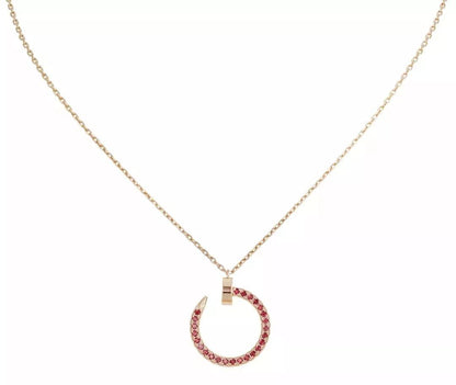 [Plus&Max]JUSTE NECKLACE GOLD RED DIAMONDS