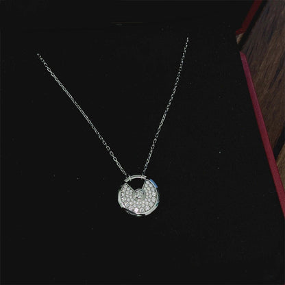 [Plus&Max]AMULETTE SILVER FULL DIAMOND NECKLACE