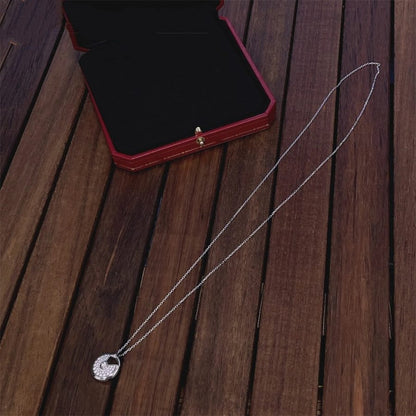[Plus&Max]AMULETTE SILVER FULL DIAMOND NECKLACE