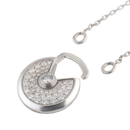 [Plus&Max]AMULETTE SILVER FULL DIAMOND NECKLACE
