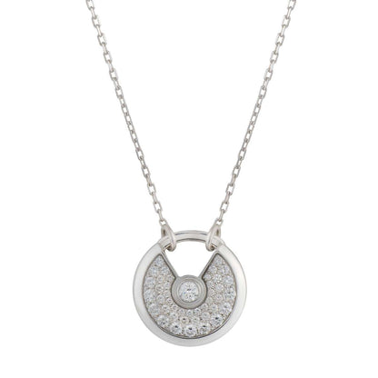 [Plus&Max]AMULETTE SILVER FULL DIAMOND NECKLACE