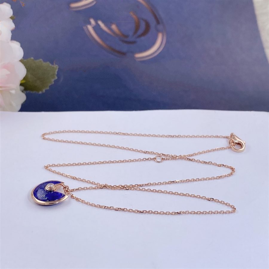 [Plus&Max]AMULETTE ROSE GOLD AGATE NECKLACE