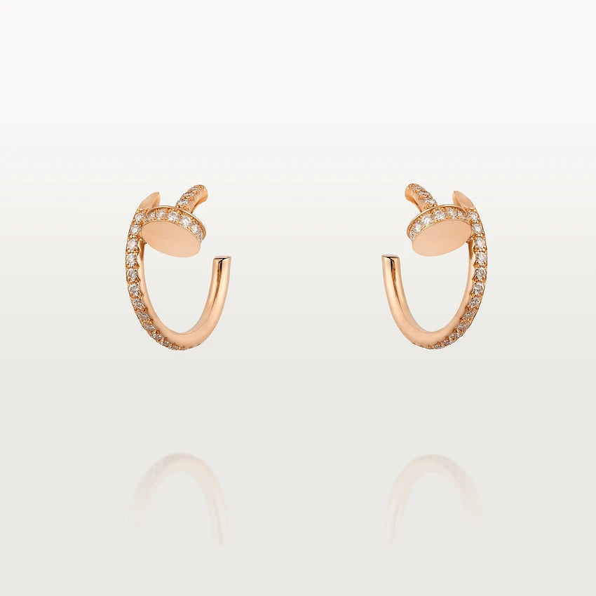 [Plus&Max]JUSTE EARRINGS 12.75MM PINK GOLD DIAMOND