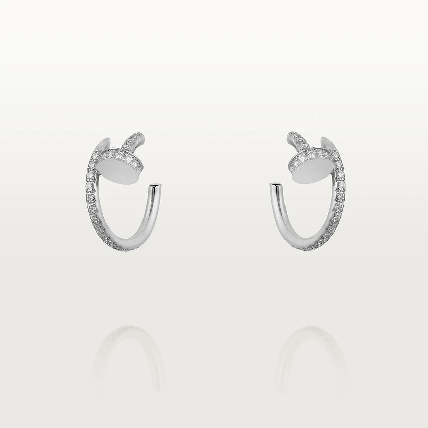 [Plus&Max]JUSTE EARRINGS 12.75MM SILVER DIAMOND