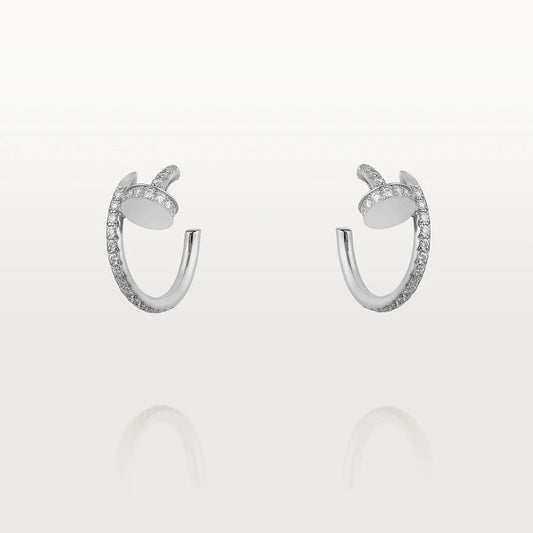 [Plus&Max]JUSTE EARRINGS 12.75MM SILVER DIAMOND