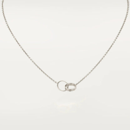 [Plus&Max]LOVE NECKLACE PINK GOLD AND SILVER