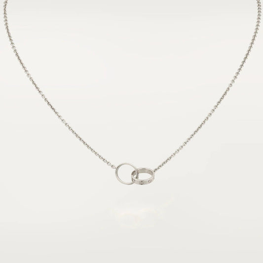 [Plus&Max]LOVE NECKLACE PINK GOLD AND SILVER