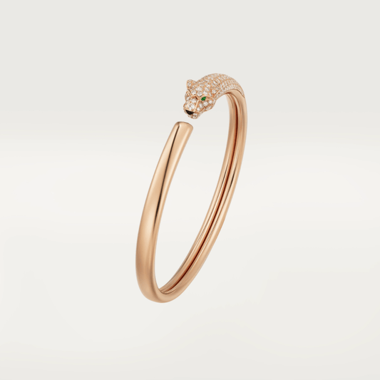 [Plus&Max]PANTHERE ROSE GOLD DIAMOND OPEN BRACELET