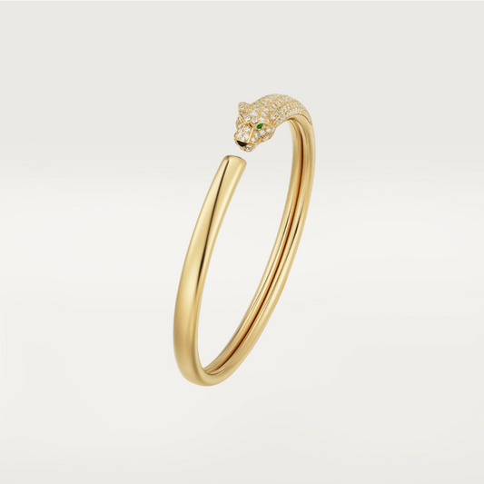 [Plus&Max]PANTHERE GOLD DIAMOND OPEN BRACELET