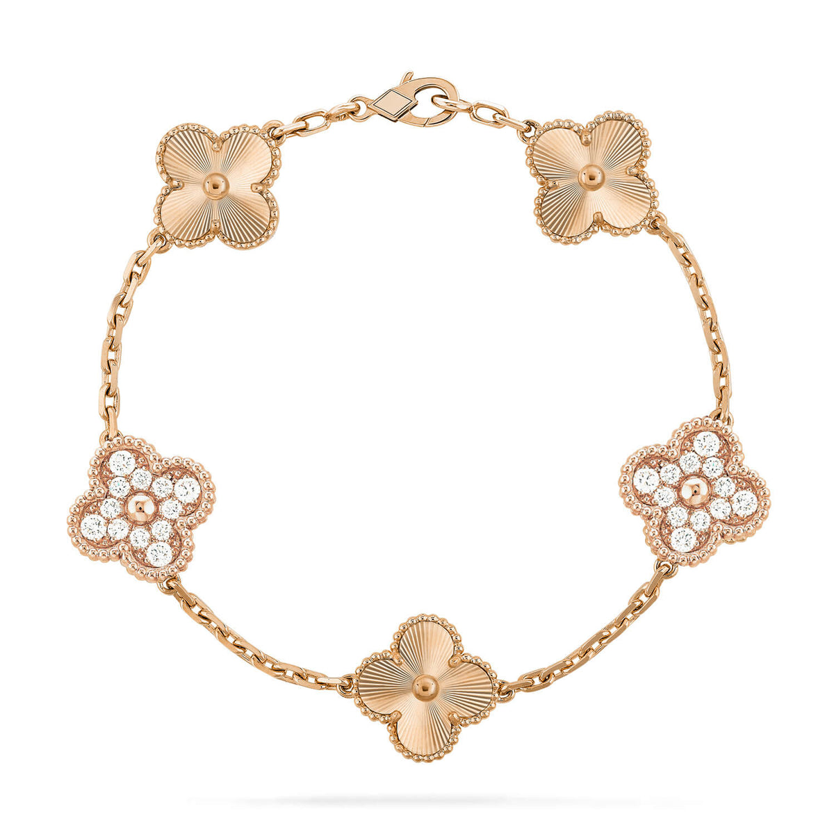 [Plus&Max]LUCKY CLOVER 5-MOTIF BRACELET - LASER COLLECTION
