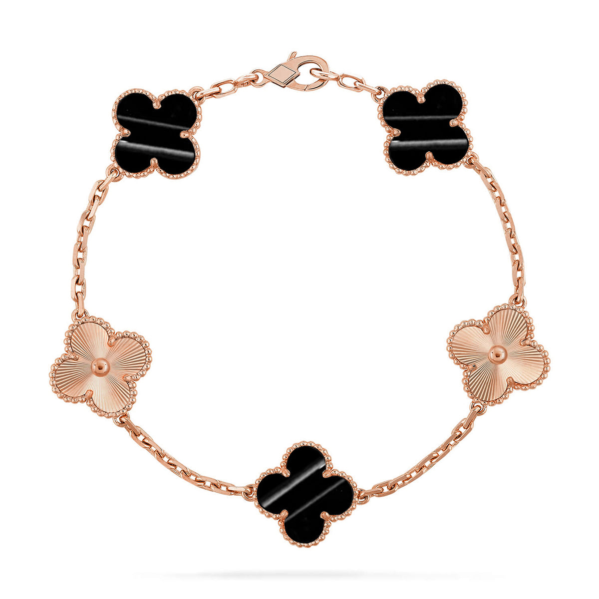 [Plus&Max]LUCKY CLOVER 5-MOTIF BRACELET - PULSE STONE COLLECTION