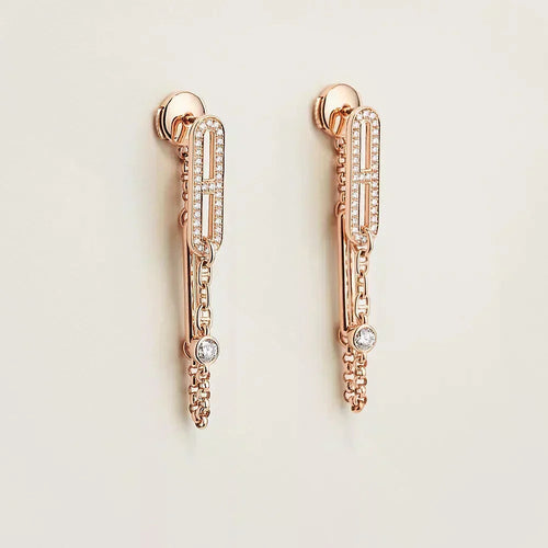 [Plus&Max]CHAINE CHAOS DIAMOND DROP EARRINGS