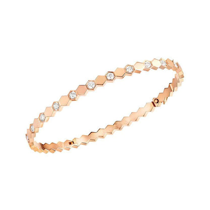 [Plus&Max]BEE LOVE PINK GOLD DIAMOND BRACELET