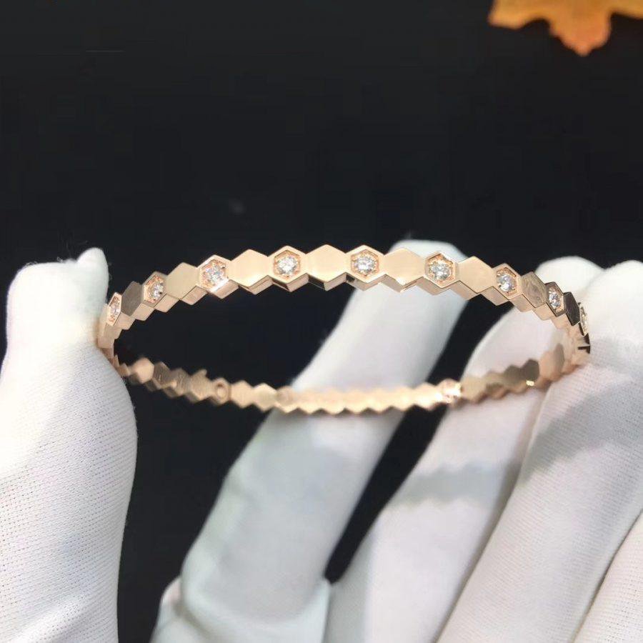 [Plus&Max]BEE LOVE PINK GOLD DIAMOND BRACELET