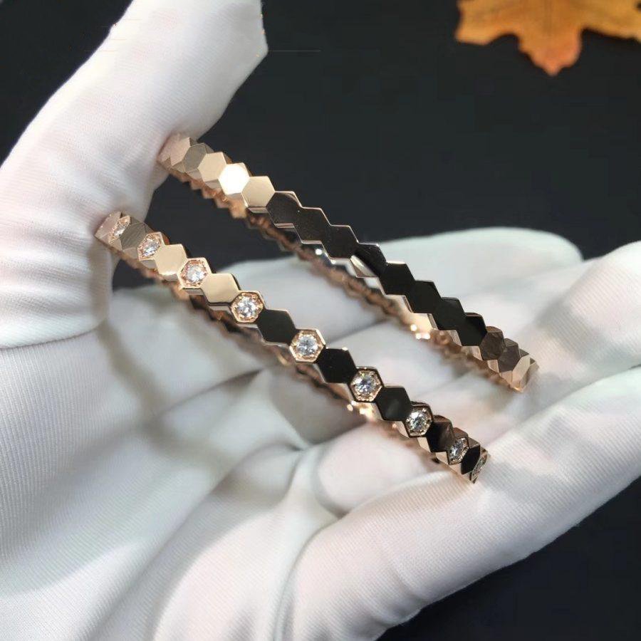 [Plus&Max]BEE LOVE PINK GOLD DIAMOND BRACELET