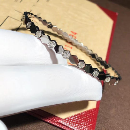[Plus&Max]BEE LOVE SILVER DIAMOND BRACELET