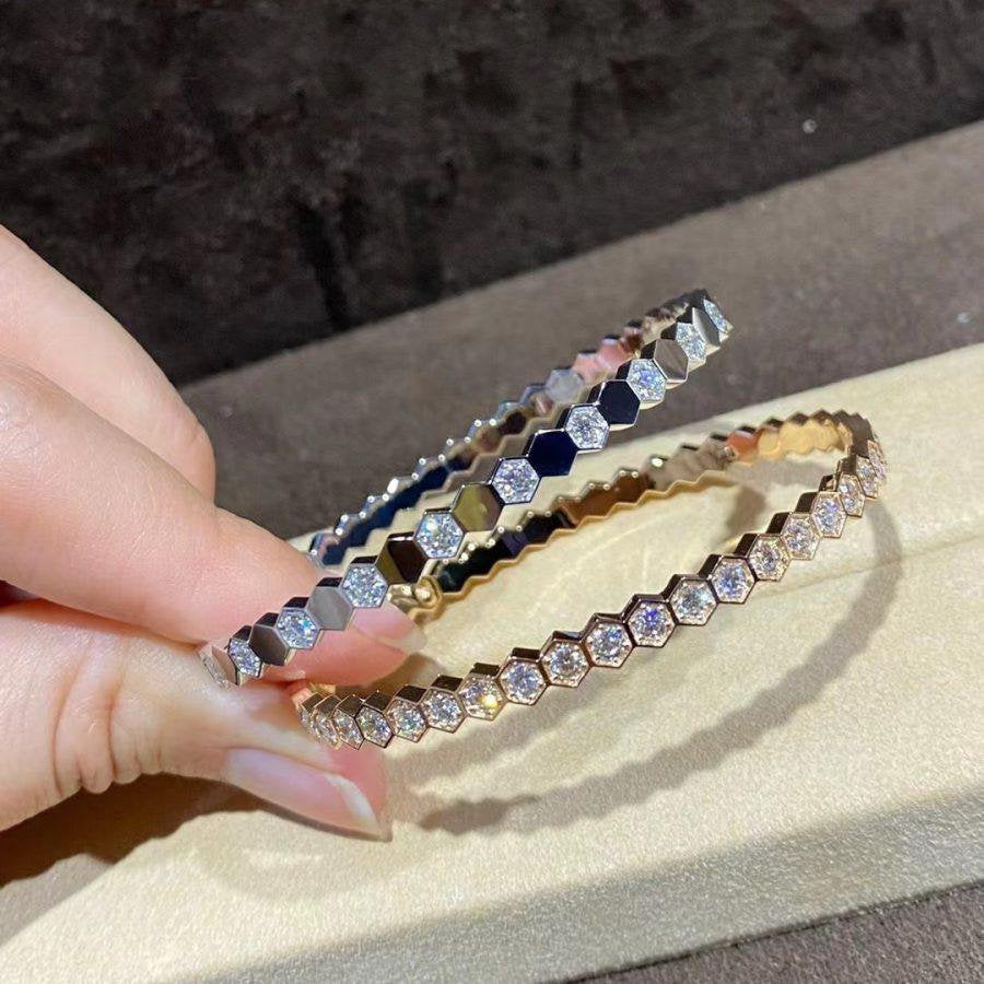 [Plus&Max]BEE LOVE GOLD BRACELET FULL DIAMOND