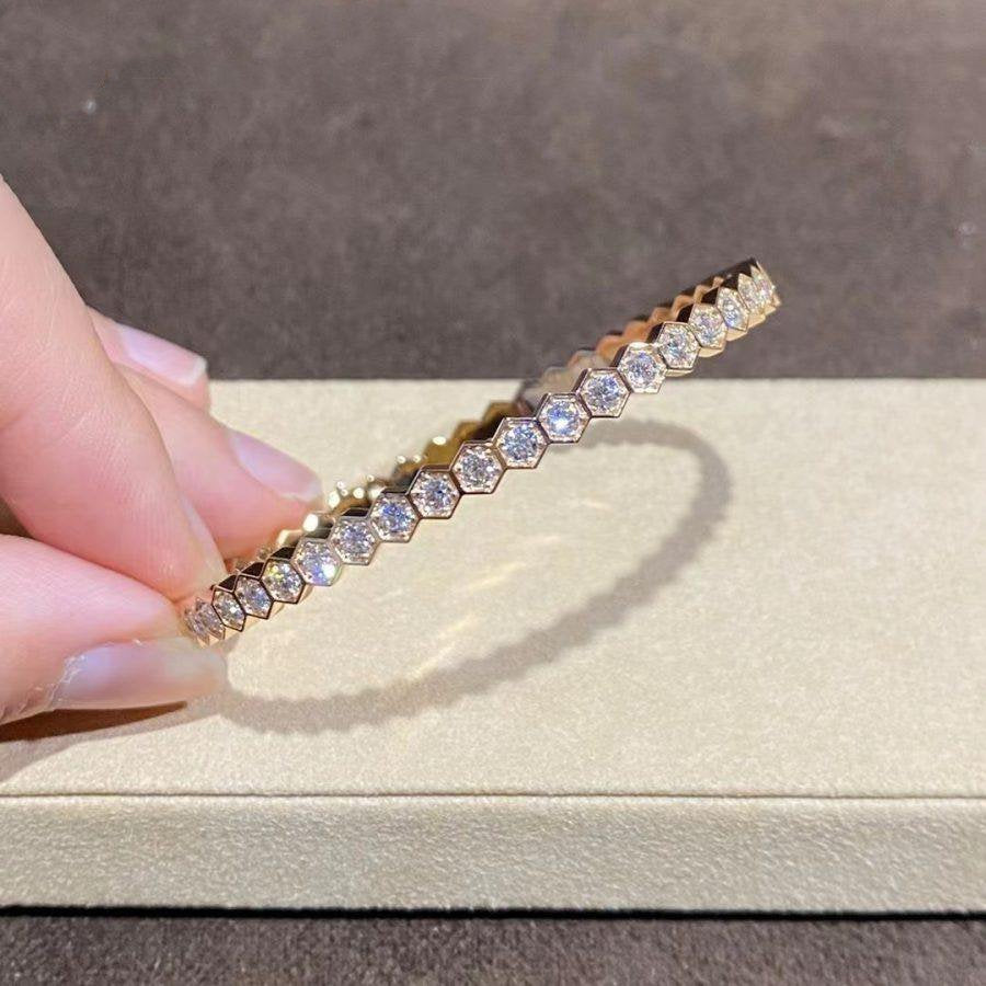[Plus&Max]BEE LOVE GOLD BRACELET FULL DIAMOND