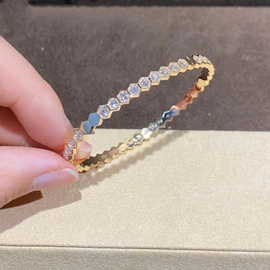 [Plus&Max]BEE LOVE GOLD BRACELET FULL DIAMOND