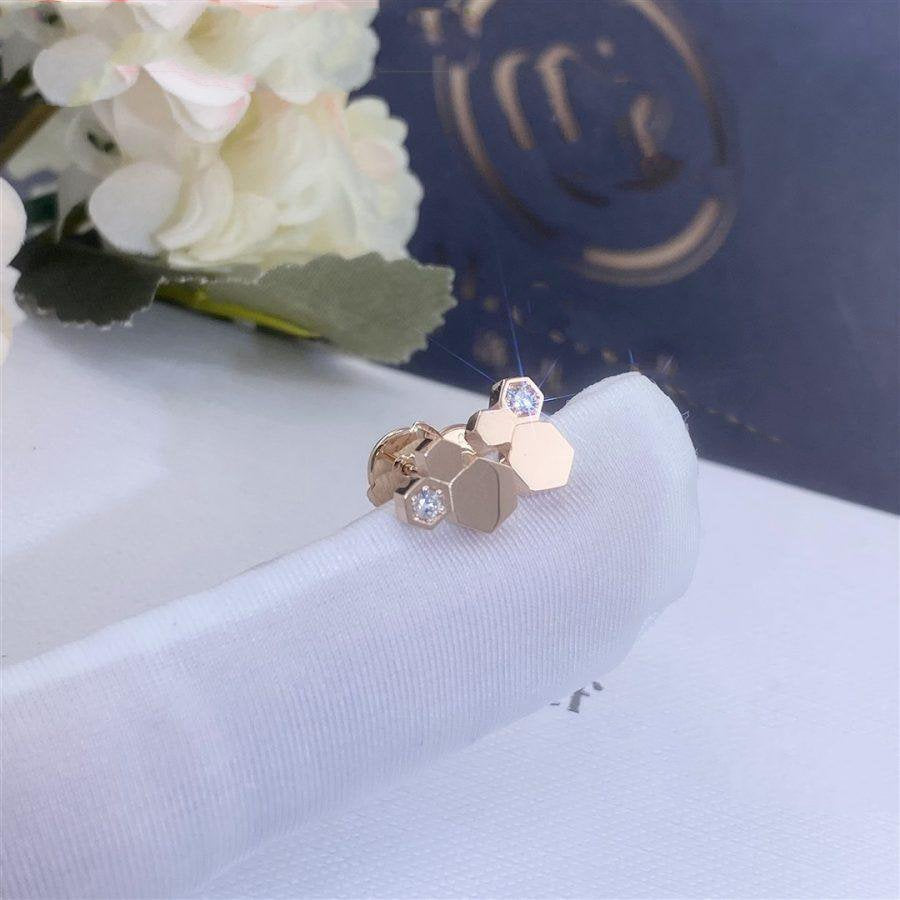 [Plus&Max]BEE LOVE PINK GOLD DIAMOND EARRINGS