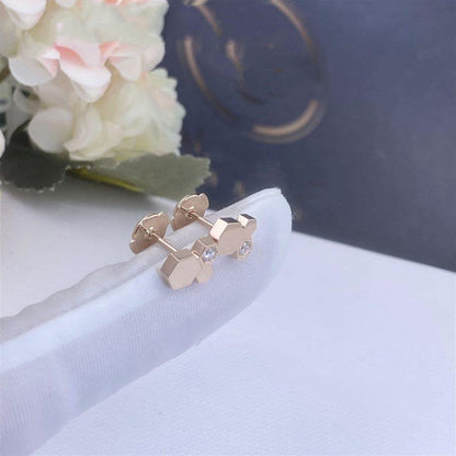 [Plus&Max]BEE LOVE PINK GOLD DIAMOND EARRINGS