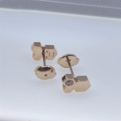 [Plus&Max]BEE LOVE PINK GOLD DIAMOND EARRINGS