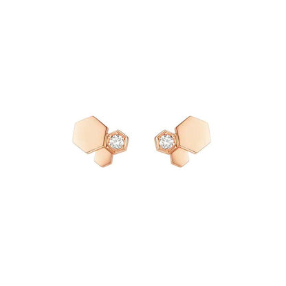 [Plus&Max]BEE LOVE PINK GOLD DIAMOND EARRINGS