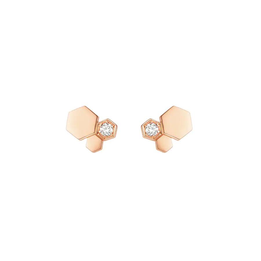 [Plus&Max]BEE LOVE PINK GOLD DIAMOND EARRINGS