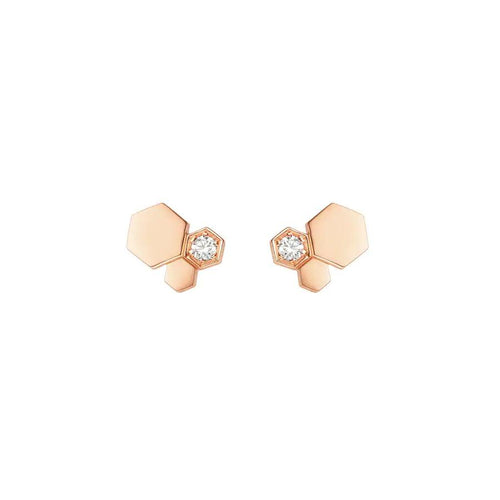 [Plus&Max]BEE LOVE PINK GOLD DIAMOND EARRINGS
