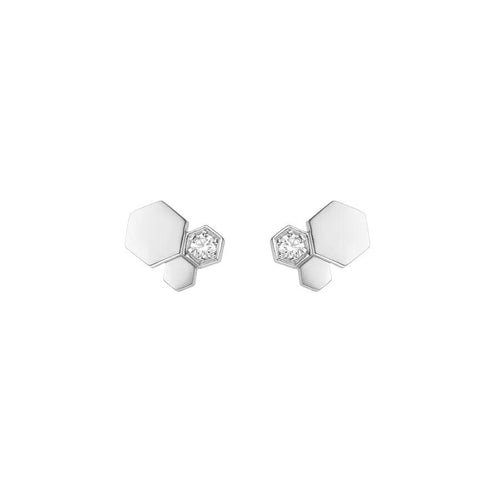 [Plus&Max]BEE LOVE SILVER DIAMOND EARRINGS