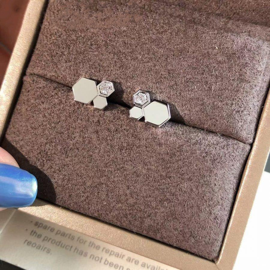 [Plus&Max]BEE LOVE SILVER DIAMOND EARRINGS