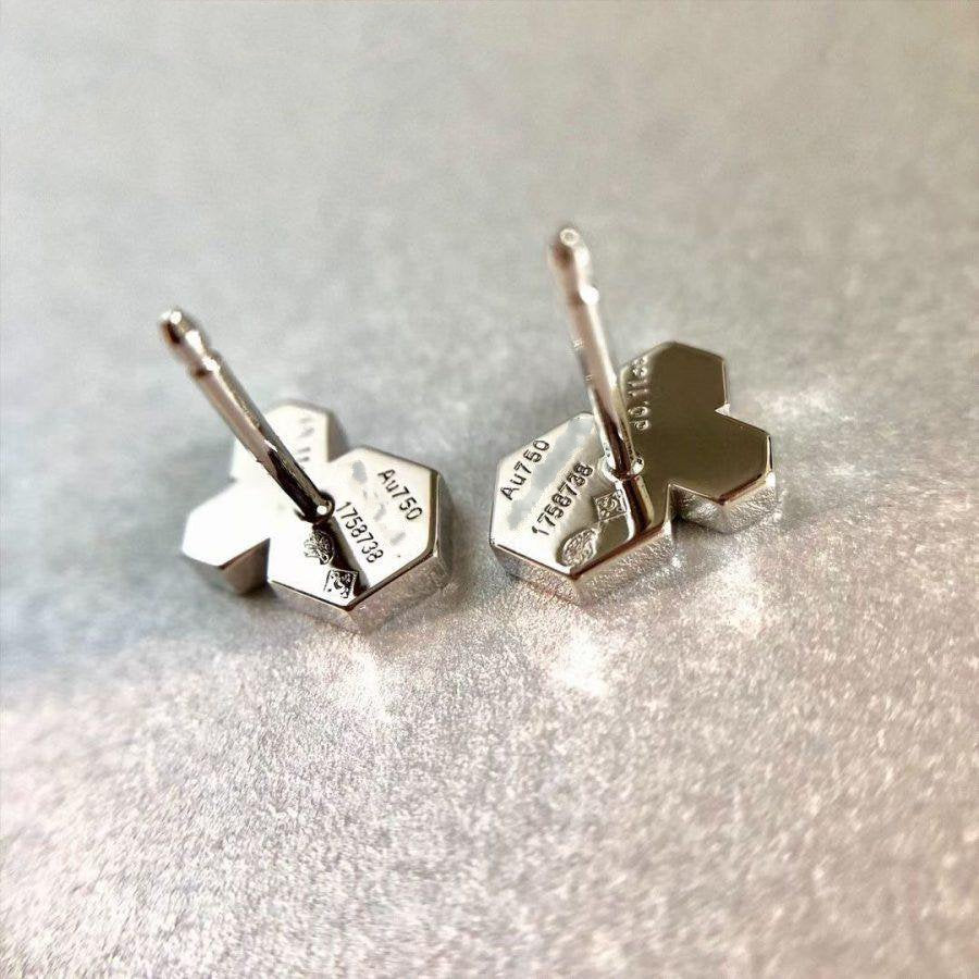 [Plus&Max]BEE LOVE SILVER DIAMOND EARRINGS